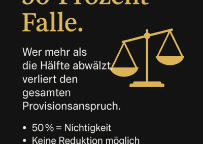 Praxisgeschichte Nr. 2: Die 50-Prozent-Falle – wie ein einziger Satz in der Abwälzungsklausel 18.000 € verdampfen ließ.