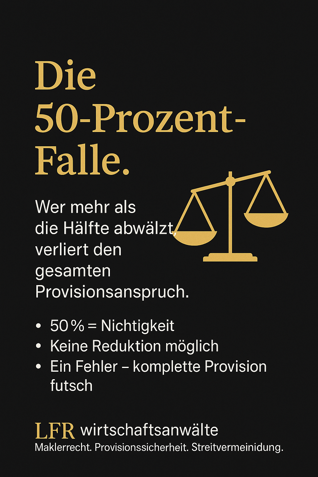 Teil 1 Die 50 Prozent Falle Provisionsrisiko Teil 1 Die 50 Prozent Falle Provisionsrisiko